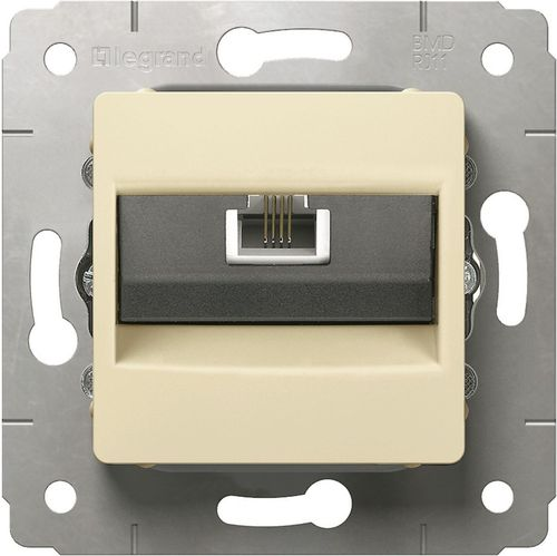 Розетка RJ-11 1 пост Legrand Cariva слоновая кость, фотография