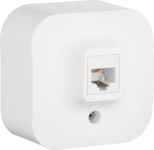 Розетка RJ-11 1 пост Legrand Quteo белый, вид