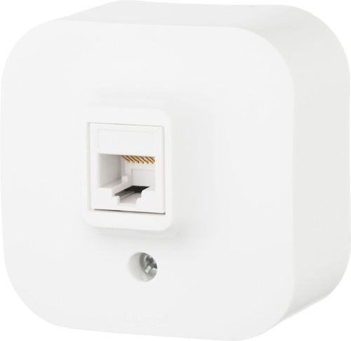Розетка RJ-45 1 пост Legrand Quteo белый, крупный план