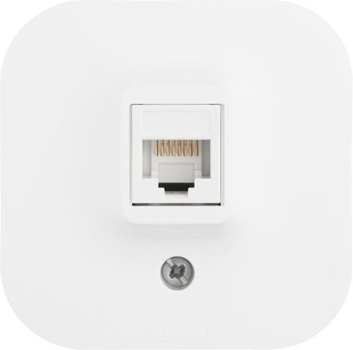 Розетка RJ-45 1 пост Legrand Quteo белый, фото