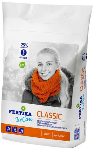 Противогололедный реагент Fertika ICECARE CLASSIC 10 кг, вид