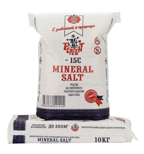 Противогололедный реагент Mr.Defroster Mineral Salt 10 кг, вид