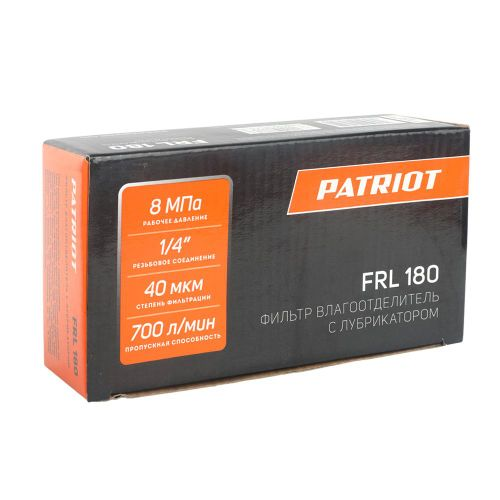 Фильтр влагоотделитель с лубрикатором PATRIOT FRL 180, крупный план