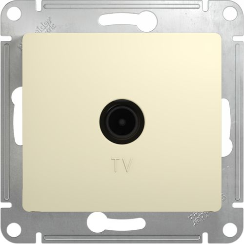 Розетка TV 1 пост Schneider Electric GLOSSА кремовый, картинка