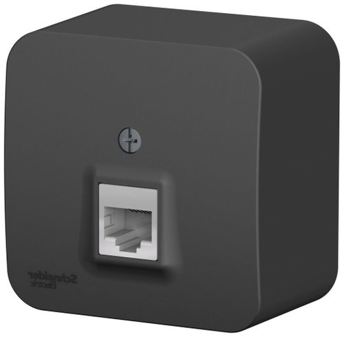 Розетка RJ-11 1 пост Schneider Electric BLANCA антрацит, картинка