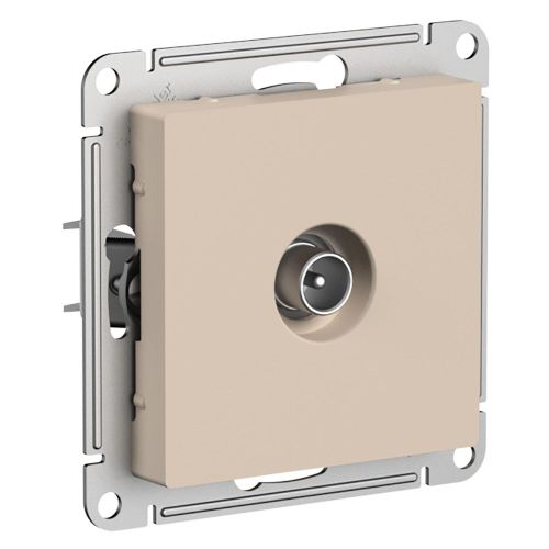 Розетка TV 1 пост Systeme Electric Atlas Design песочный, изображение