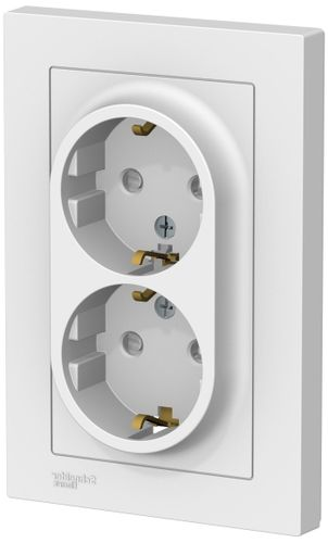 Розетка электрическая Schneider Electric Atlas Design ATN000126 белый, фотография