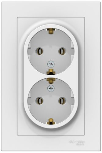Розетка электрическая Schneider Electric Atlas Design ATN000126 белый, изображение