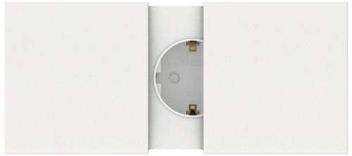 Розетка электрическая 2 поста Schneider Electric Atlas Design белый, фотография