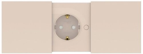 Розетка электрическая 2 поста Schneider Electric Atlas Design бежевый, фото