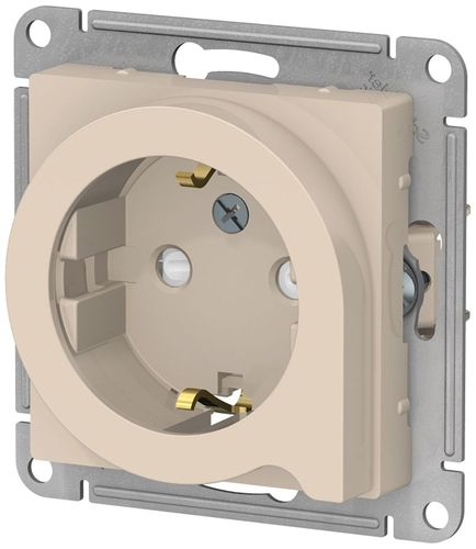 Розетка электрическая 1 пост Schneider Electric Atlas Design бежевый, изображение