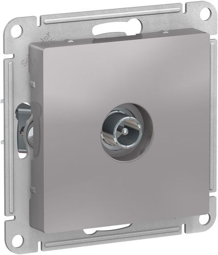 Розетка TV 1 пост Schneider Electric Atlas Design алюминий, изображение