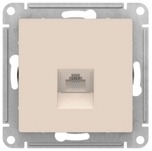 Розетка RJ-45 1 пост Schneider Electric Atlas Design бежевый, картинка