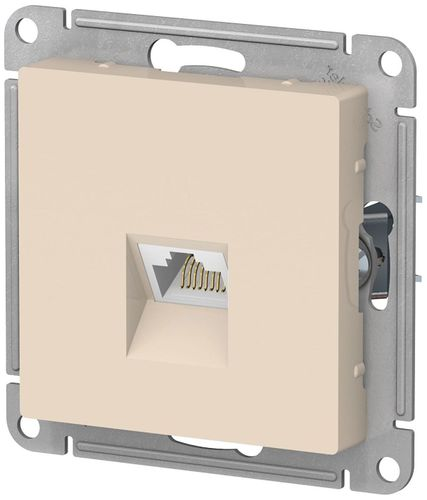 Розетка RJ-45 1 пост Schneider Electric Atlas Design бежевый, детальное фото