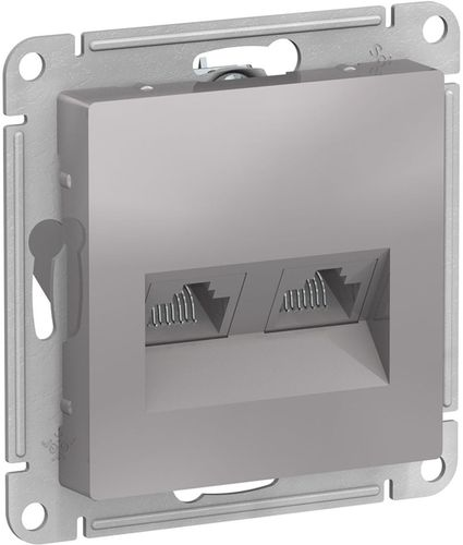Розетка RJ-45 Schneider Electric Atlas Design ATN000385 алюминий, изображение