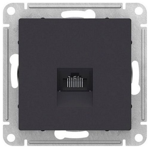 Розетка RJ-45 1 пост Schneider Electric Atlas Design карбон, картинка