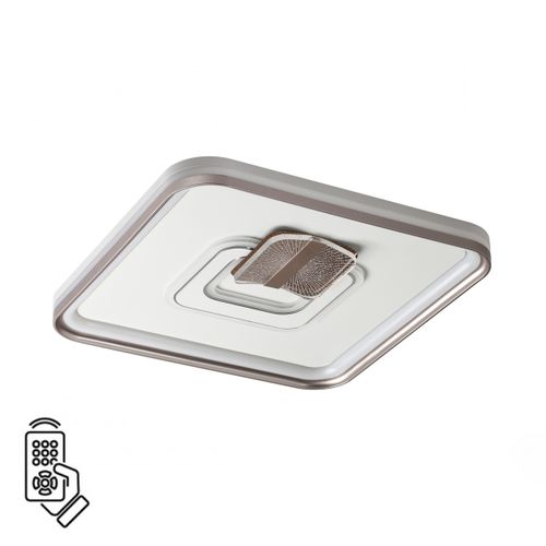 Светильник Lumion Piko Gemini, LED 85Вт, 3000-6500K, 490х490, IP20, пульт ДУ, металл/акрил, Белый, картинка