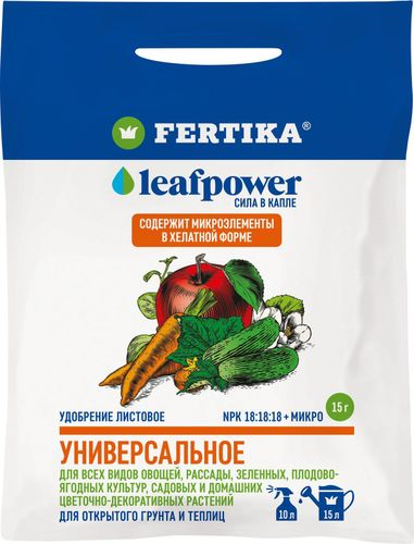 Удобрение минеральное FERTIKA LEAF POWER универсальное 15 г, детальное фото