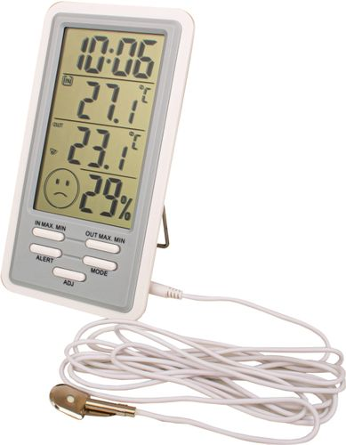 Термометр гигрометр электронный GARDEN SHOW LCD дисплей 83х43х12 мм, изображение