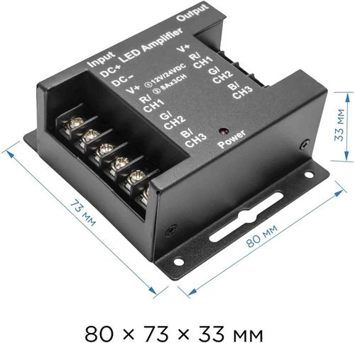 Усилитель для контролера светодиодной ленты Apeyron Electrics 04-04 288-576 Вт, детальное фото
