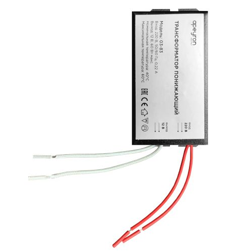Трансформатор понижающий Apeyron Electrics 03-83 20-60 Вт 12 В, изображение