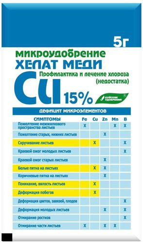 Удобрение минеральное Хелат меди универсальное 5 г, картинка