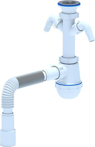 Сифон для мойки АНИ Пласт 1 1/2" 40/50 мм, изображение