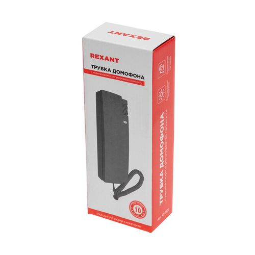 Трубка домофона с индикатором и регулировкой звука RX-320, черная REXANT, крупный план