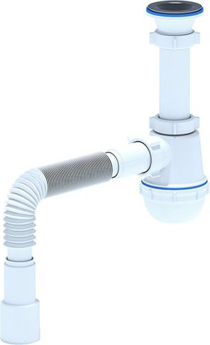 Сифон для мойки АНИ Пласт Варяг 1 1/2" 40 мм с гибким отводом, вид