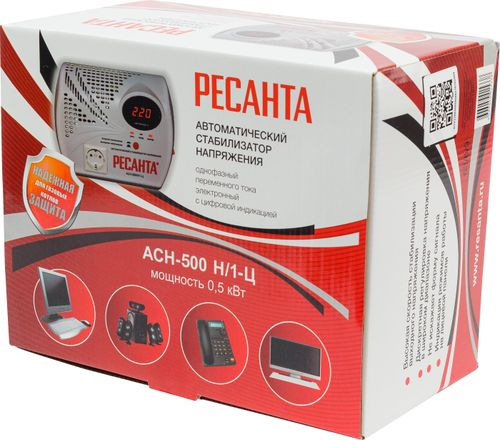 Стабилизатор напряжения РЕСАНТА АСН-500Н/1-Ц, изображение