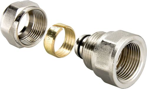 Соединитель латунь никелированный VALTEC IV3022606 1" x 26 см, вид