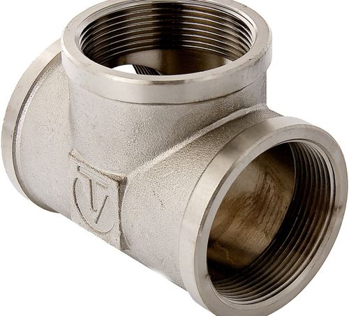 Тройник латунь никелированная VALTEC 1", фотография