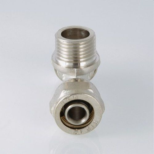 Тройник латунь никелированный VALTEC 3/4" х 20 мм, фото