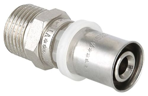 Соединитель латунь никелированный VALTEC VTm.201.N 3/4" х 26 мм, картинка