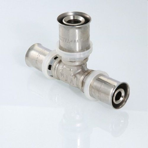 Тройник латунь никелированный VALTEC VTm.231.N 20х16х20 мм, вид