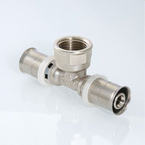 Тройник латунь никелированный VALTEC VTm.232.N 16 х 1/2" х 16 мм, детальное фото