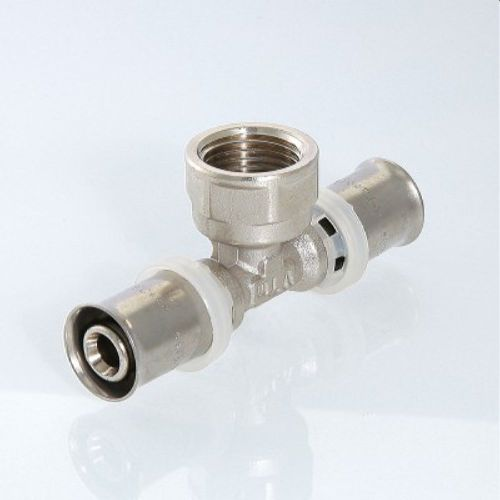 Тройник латунь никелированный VALTEC VTm.232.N 16 х 1/2" х 16 мм, детальное фото