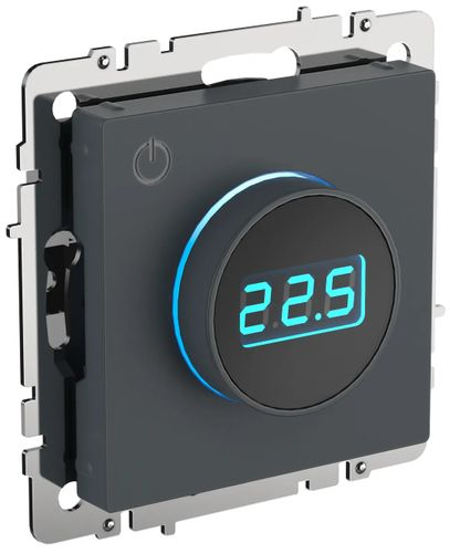 BRITE Термостат электронный с инд. IEK ТС10-1-БрМ мар., крупный план
