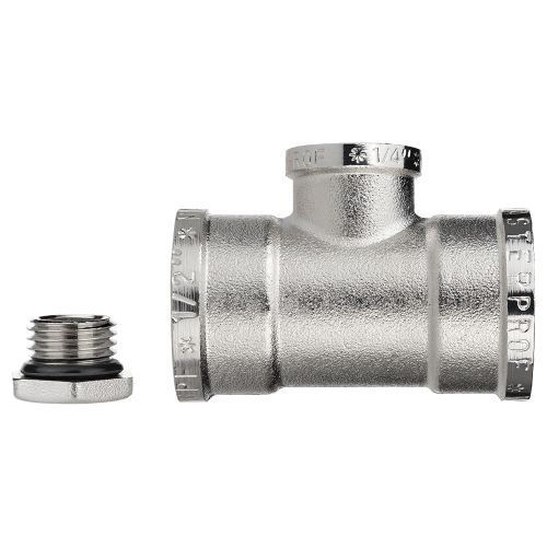 Тройник под манометр 1/2" х 1/4" х 1/2" в/в/в MPF, детальное фото