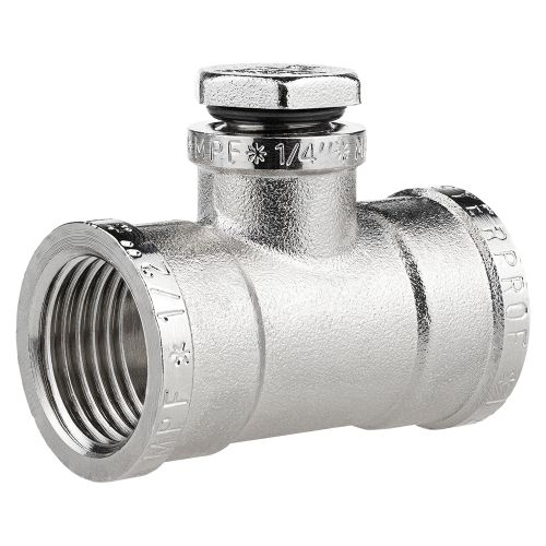 Тройник под манометр 1/2" х 1/4" х 1/2" в/в/в MPF, вид