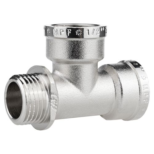 Тройник 1/2" в/в/н с ограничителем MPF, крупный план