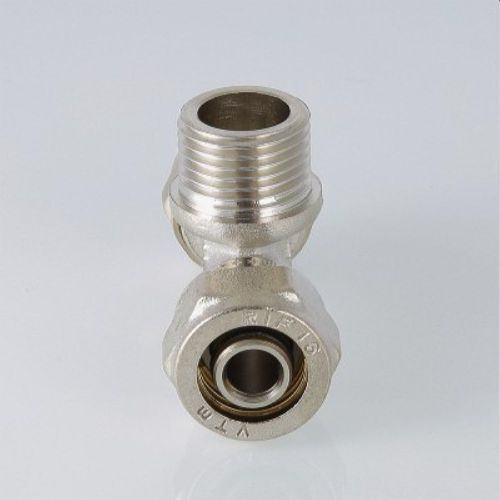 Тройник латунь никелированный VALTEC 1/2" х 20 мм, фото