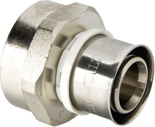 Соединитель латунь никелированный VALTEC VTm.202.N 1/2" х 20 мм, картинка