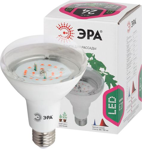 Светодиодная фитолампа красно-синего спектра ЭРА FITO-16W-RB-E27-K 16Вт 1310K, изображение