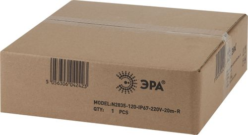 Светодиодная лента ЭРА N2835-120-IP67-220V-20m-R 120 шт IP67 220В красный 20 м, детальное фото
