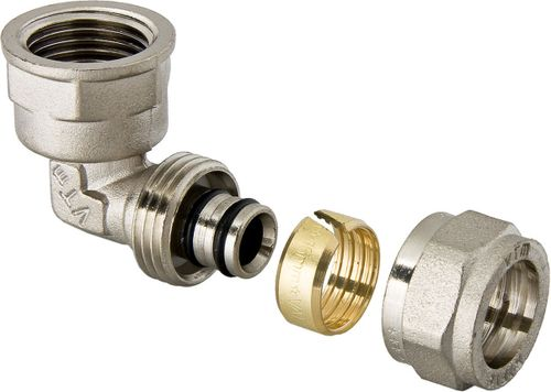 Угольник латунь никелированный VALTEC IV3522004 1/2" х 20 мм, детальное фото