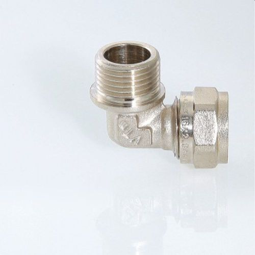 Угольник латунь никелированный VALTEC 3/4" х 26 мм, вид