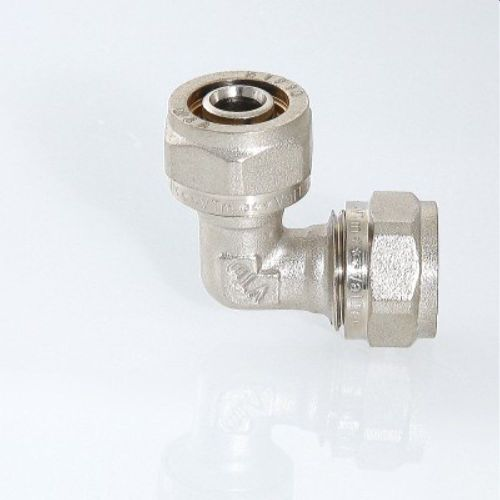Угольник латунь никелированный VALTEC 26 мм, картинка