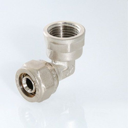 Угольник латунь никелированный VALTEC 3/4" x 20 мм, вид