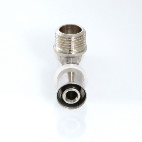 Тройник латунь никелированный VALTEC VTm.232.N 1/2" х 16 мм, изображение